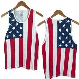 TS928 Men’s Rowdy Gentleman USA Stars & Stripes American Flag Tank Top M